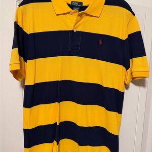 Ralph Lauren Men's Polo in Yellow and Black Stripes